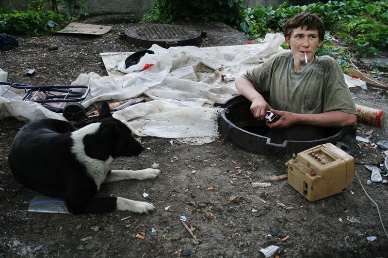 Street kids in Odessa, Ukraine 2006