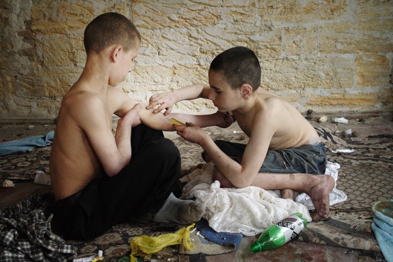Street kids in Odessa, Ukraine 2006